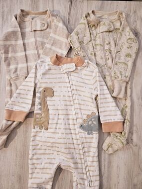 Baby Jumpsuits NewBorn NB Cotton Blend Lot of 3 Unisex Mixed Brands